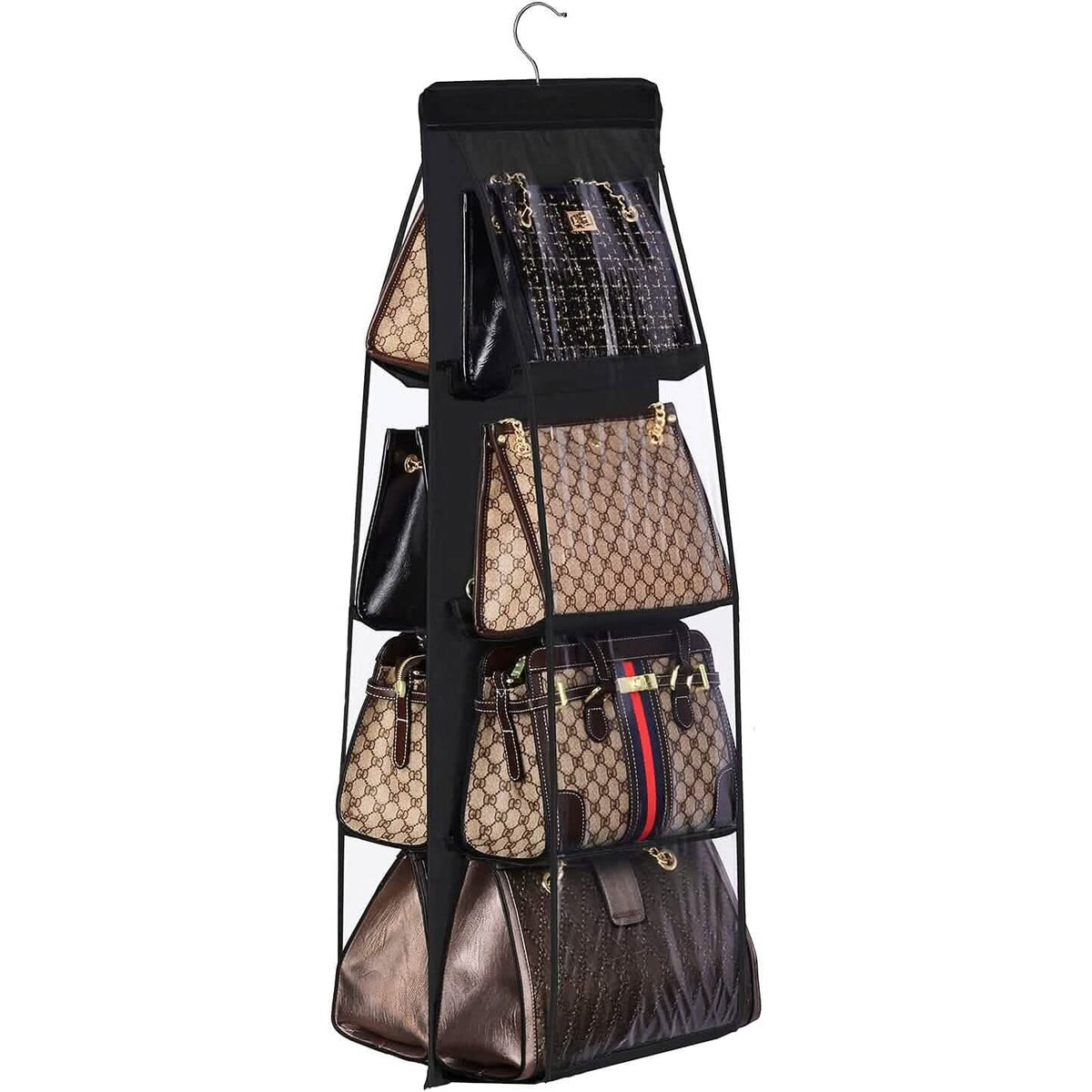 8-Pocket Hanging Purse Organizer