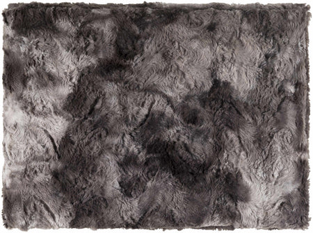 Black Faux Fur Throw Blanket - Clearance