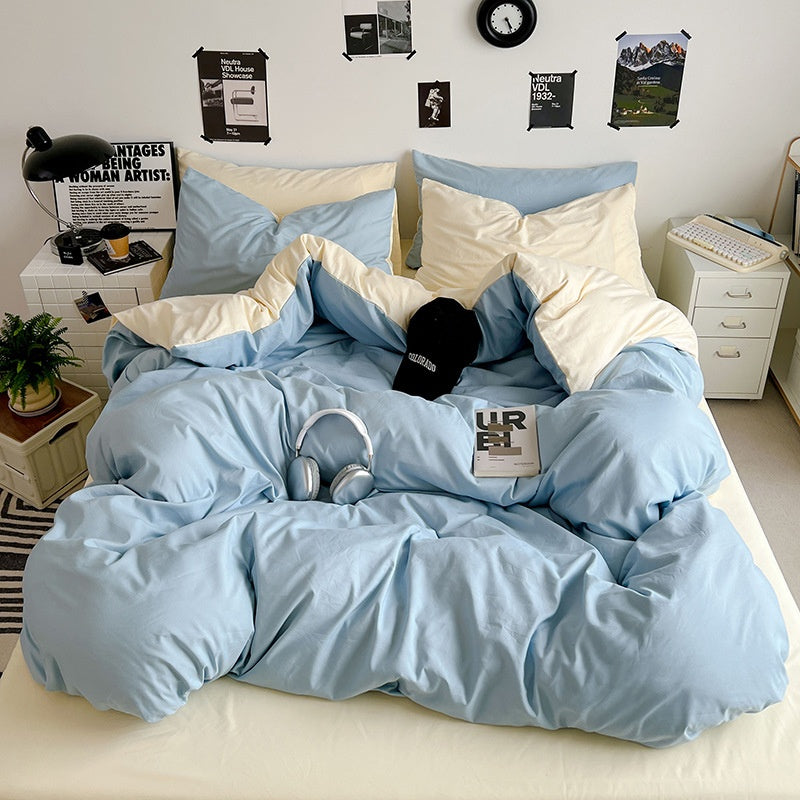 Washed Cotton Four-Piece Bedding Set