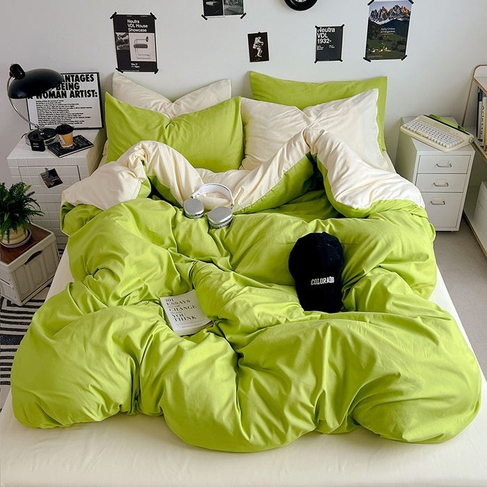 Washed Cotton Four-Piece Bedding Set