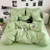 Mint Green / 1.2m Bed Sheet Three-Piece Set Quilt Cover 150*200