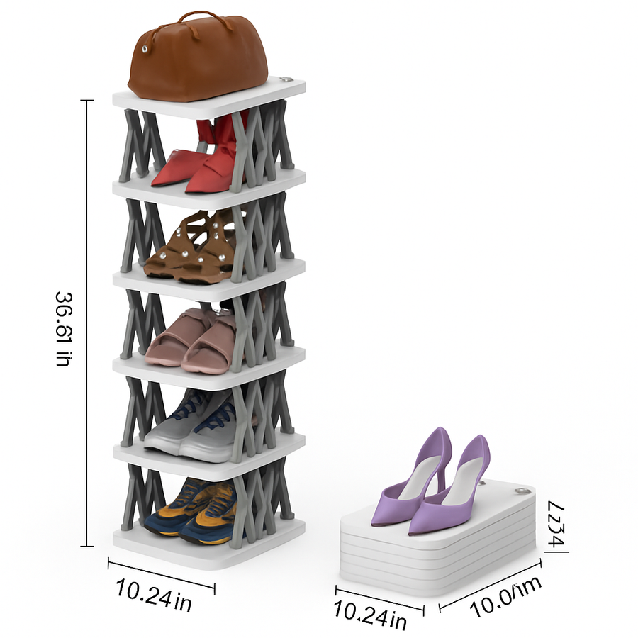 6-Tier Foldable Shoe Rack