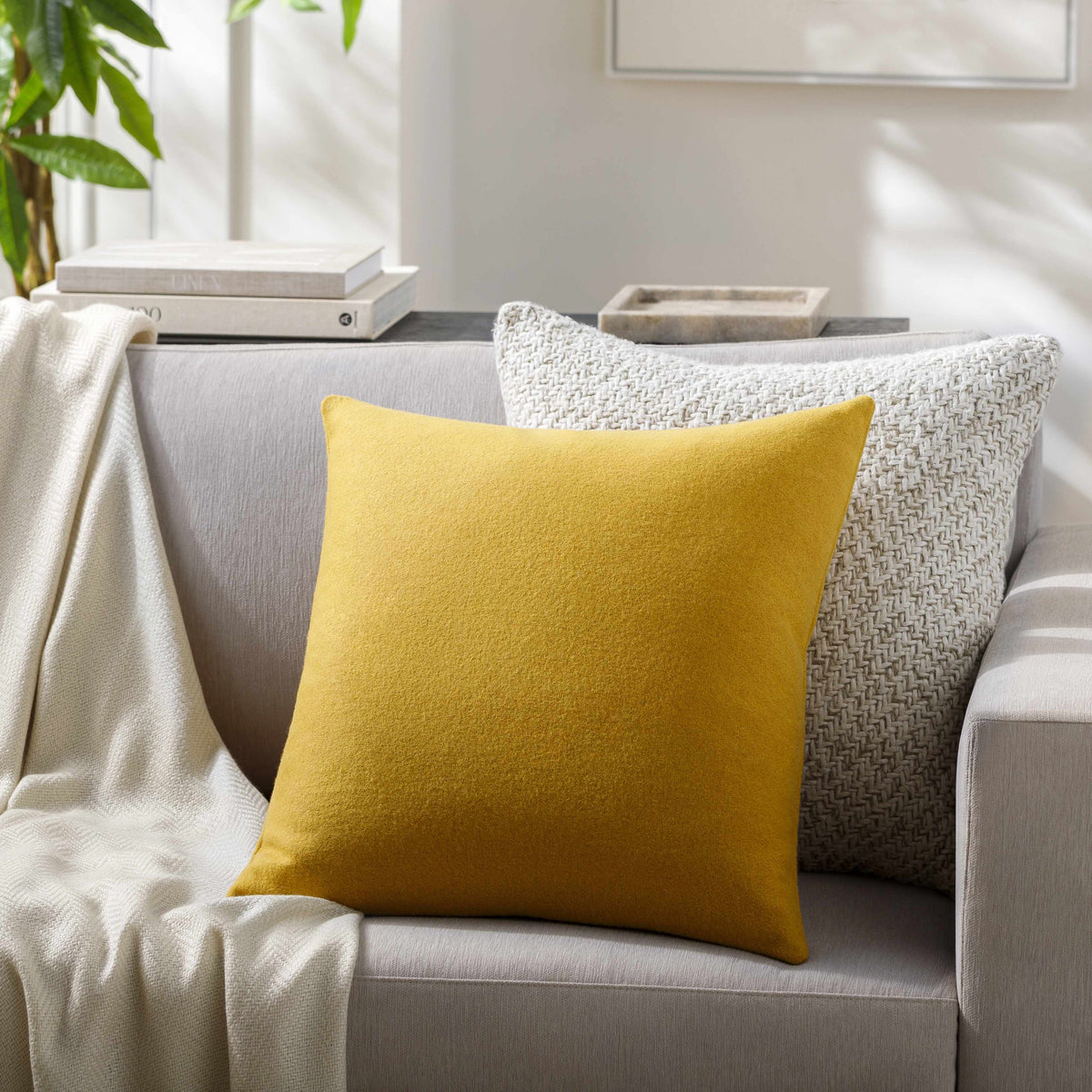 Meabh Mustard Throw Pillow - Clearance