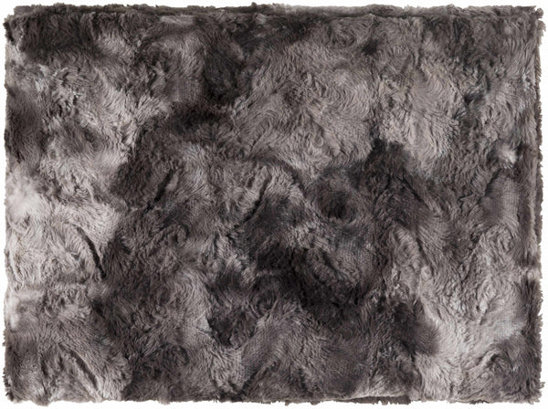 Black Faux Fur Throw Blanket - Clearance